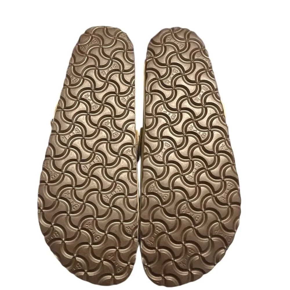 Birkenstock Boston Unisex Clogs Beige Suede Leather L8/M6 Boho Hippie Summer - Picture 4 of 15